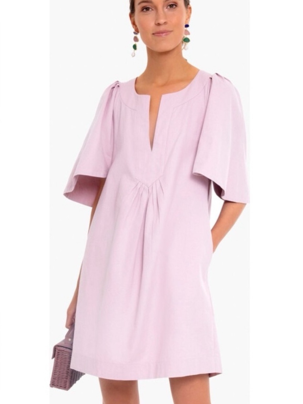 Tuckernuck Pomander Place Orchid Pink Finley Flutter Sleeve Dress, large